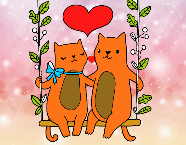 Gatitos enamorados