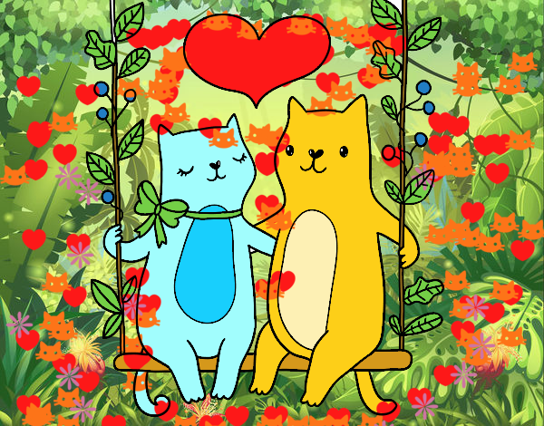 Gatitos enamorados