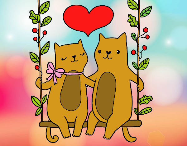 Gatitos enamorados