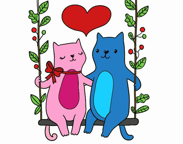 Gatitos enamorados