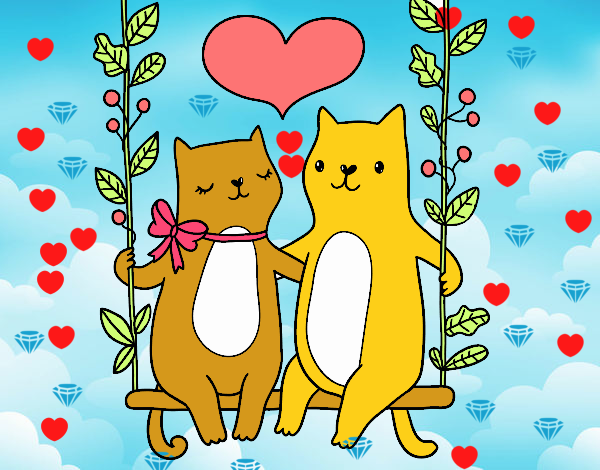 Gatitos enamorados