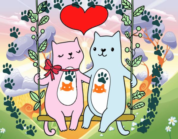 Gatitos enamorados