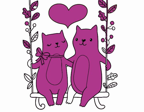 Gatitos enamorados