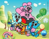 Gumball y amigos contentos