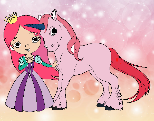 Princesa y unicornio