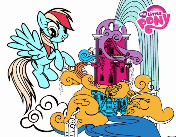 Rainbow Dash en su palacio