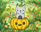 Un gatito de Halloween