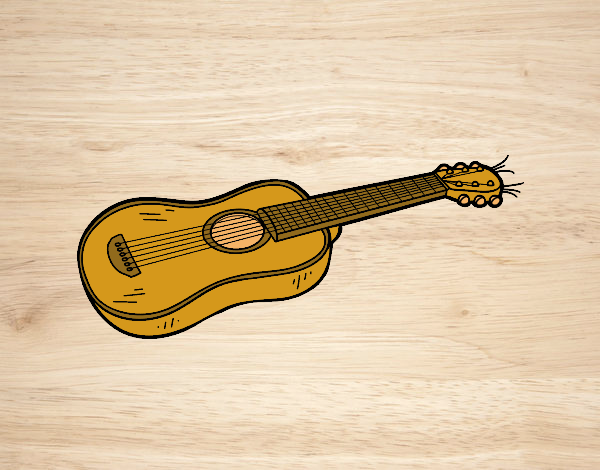 Una guitarra acústica