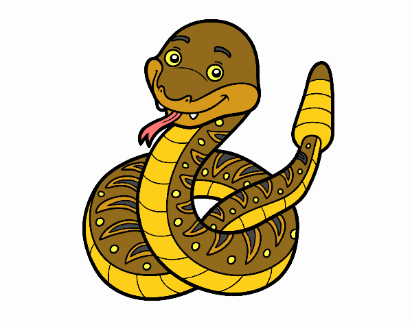 Una serpiente de cascabel