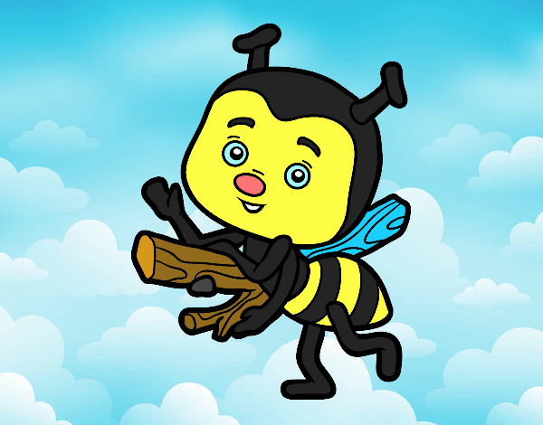 Abeja saludando