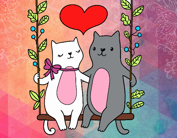 Gatitos enamorados