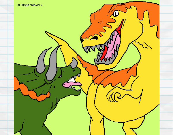t - rex  vs triceratops