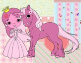 Princesa y unicornio