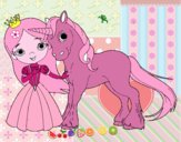 Princesa y unicornio