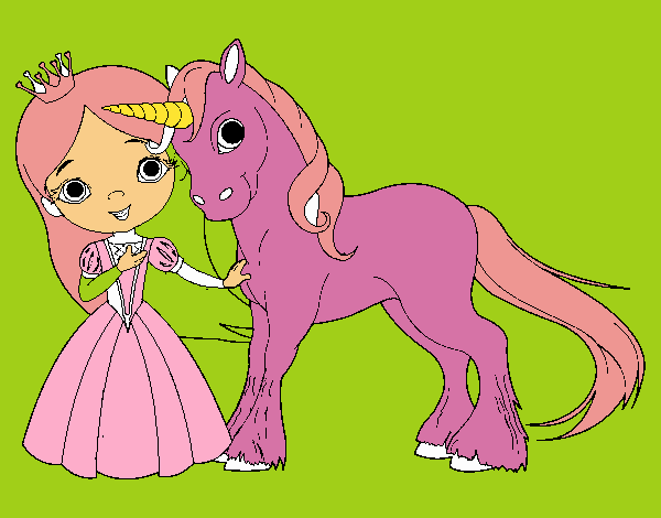 Princesa y unicornio