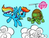 Rainbow Dash y la tortuga tanque