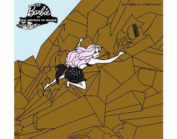 Barbie escalando