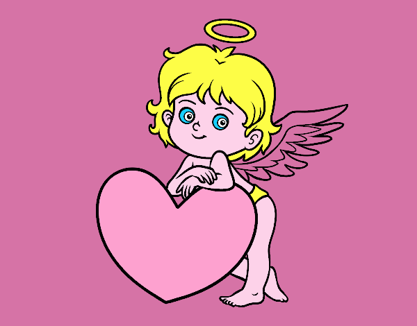 Cupido y un corazón