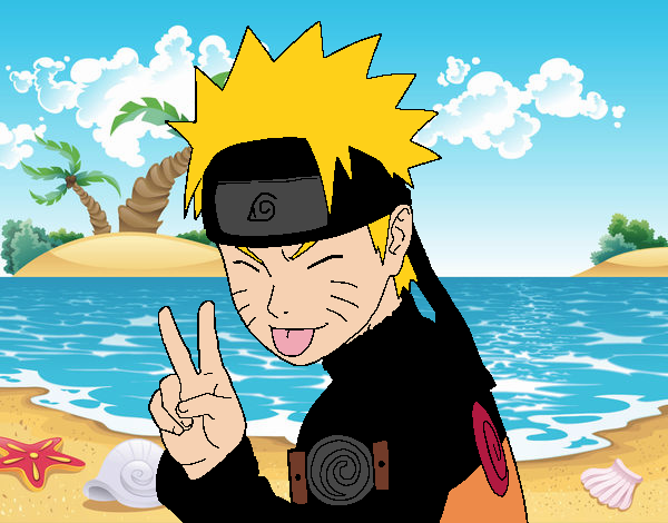 naruto en la playa