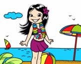 Niña en la playa