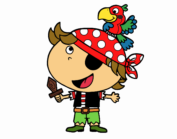 Niño Pirata Con Loro En El Hombro PNG ,dibujos Chico Pirata, Loro Pirata,  Pirata Con Su Loro PNG y Vector para Descargar Gratis