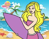 Barbie va a surfear