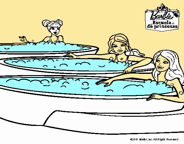 Barbie y sus amigas en el jacuzzi