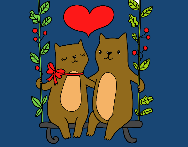 Gatitos enamorados