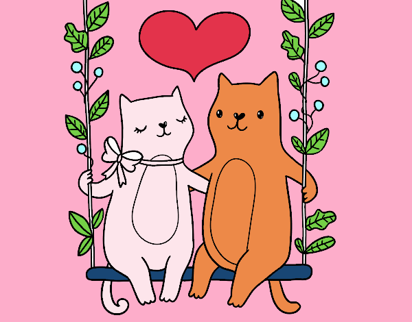 Gatitos enamorados