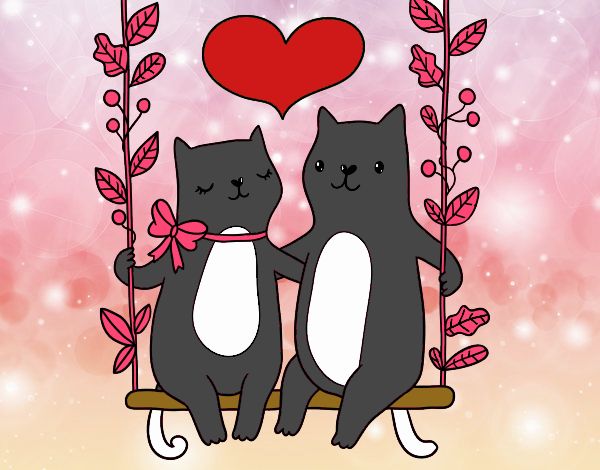 Gatitos enamorados