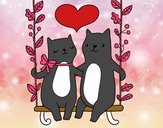 Gatitos enamorados