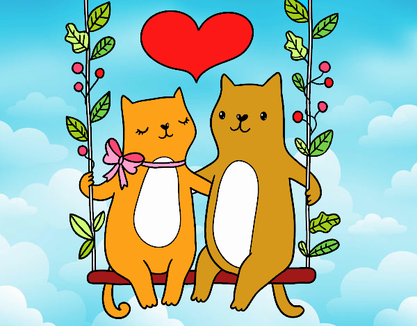 Gatitos enamorados