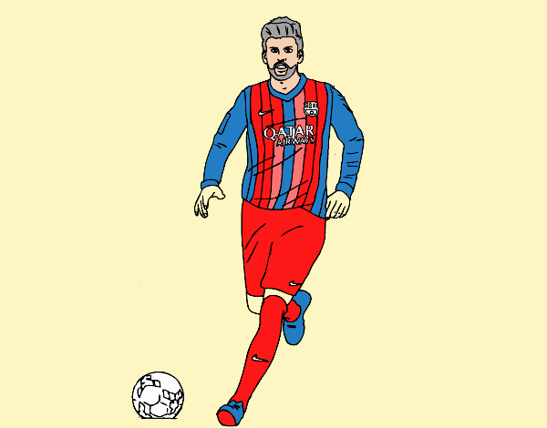 Gerard Piqué en el campo