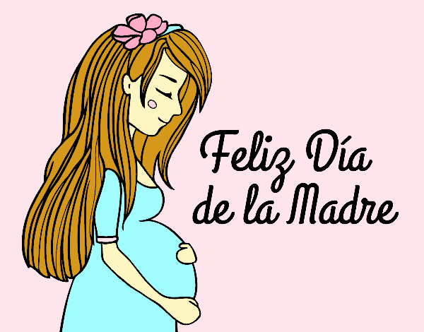 Mamá embarazada en el día de la madre