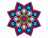 Mandala de flor sencilla