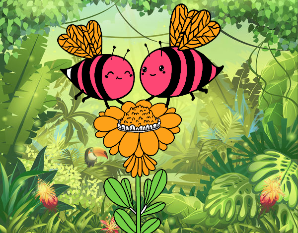 Pareja de abejas