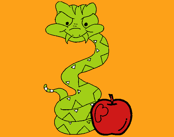 Serpiente y manzana