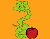 Serpiente y manzana