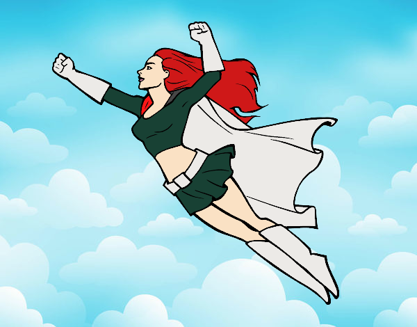 Súper chica volando