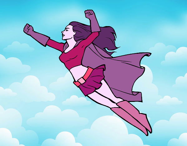 Súper chica volando