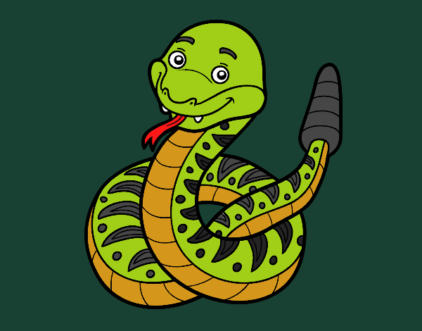 Una serpiente de cascabel