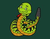 Una serpiente de cascabel