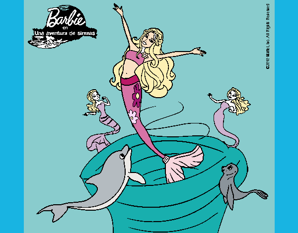 Barbie sirena contenta