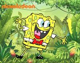 Bob Esponja saludando