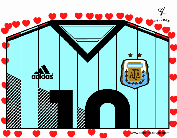 Camiseta del mundial de fútbol 2014 de Argentina