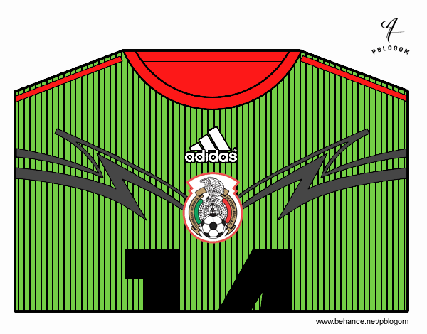 Camiseta del mundial de fútbol 2014 de México