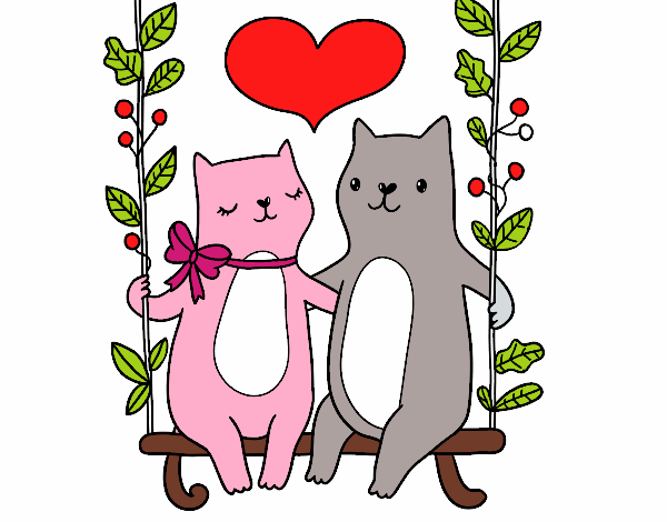 Gatitos enamorados