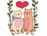 Gatitos enamorados