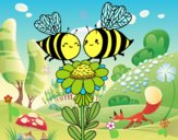 Pareja de abejas