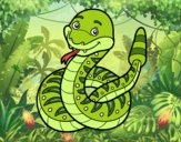 Una serpiente de cascabel